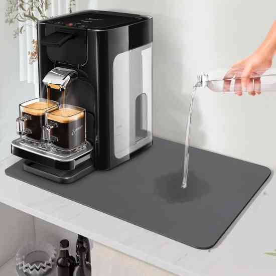 Супер поглинаючий килимок нековзний для сушіння посуду суперабсорбуючий 49*39 см чорний Вінниця