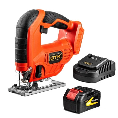 Електролобзик GTM JS18/65 18V, 4Ah, 0-2500ход/хв, Quick Fix (JS18/65_KIT) Вінниця - фото 1