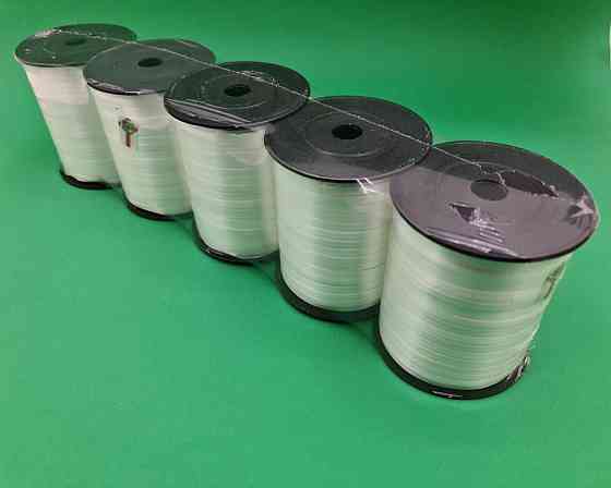 Стрічка для повітряних куль і подарунків 300 метрів біла (1 пачка) Харків