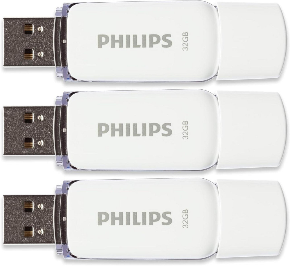 Флеш-накопитель Philips Snow 2.0 3×32GB бело-серый USB 2.0 чтение до 23MB/s портативный для хранения данных Киев - изображение 7