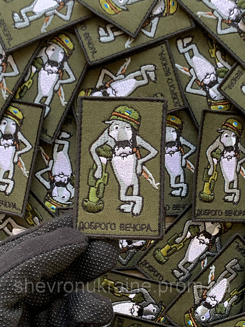 Шеврон Добрый вечер (Форма прямоугольная. На липучке) Размер 8x5см Киев - изображение 4