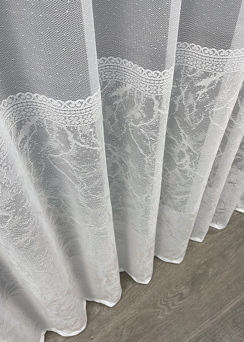Тюль VR-Textil 1427т Greta Жаккард Белый 350х270 см (42-0423) Киев - изображение 7
