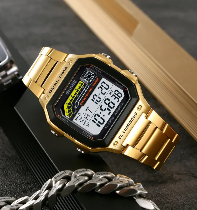 Годинник чоловічий наручний металевий Skmei 2307 (Золотистий) Вінниця - фото 5