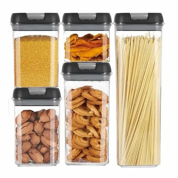 Набор емкостей для хранения сухих продуктов с крышками, 5 предметов / Пластиковые контейнеры для круп Одесса - изображение 2