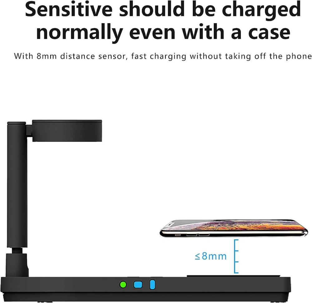 Бездротова зарядна станція 4 в 1 Fast Wireless Charger (15 Вт, MagSafe складний дизайн, LED-підсвічування) для iPhone, Apple Watch Київ - фото 8