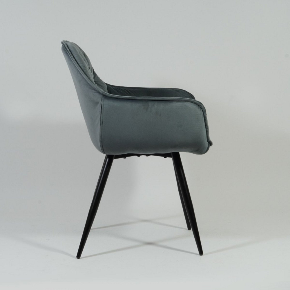 Стілець CHERRY VELVET чорний каркас/сірий BL.14 Київ - фото 3