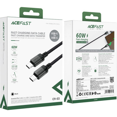 Дата кабель USB-C to USB-C 1.2m 3A C9-03 Acefast (6974316282679) Винница - изображение 5