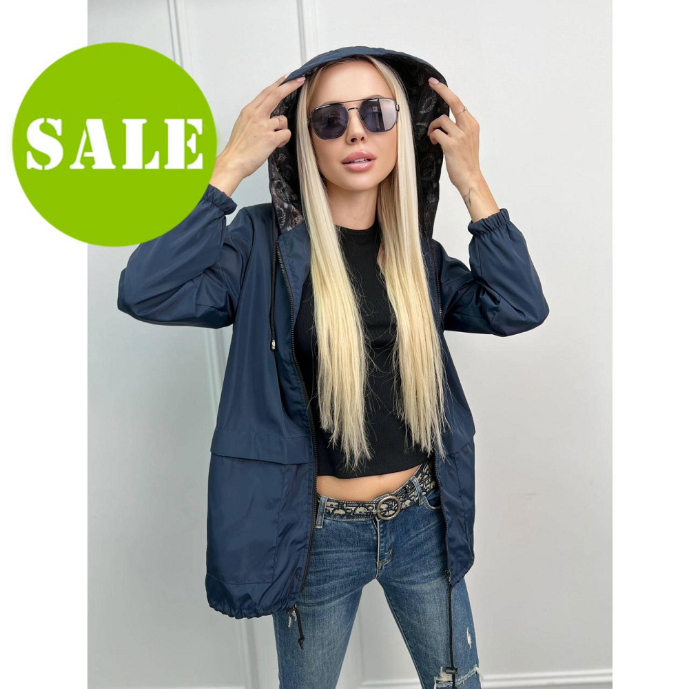 Жіноча вітровка на підкладці з капюшоном "Tysson" оптом | Норма і батал | Розпродаж моделі Київ - фото 1