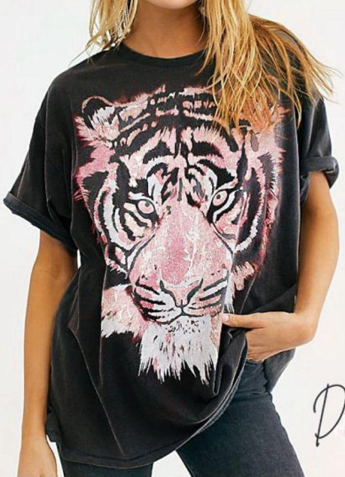 Футболка женская с принтом  46 Черная 2664085069 Днепр - изображение 1