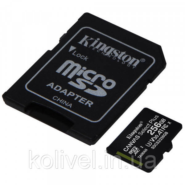 Memory card Secure Digital Micro256GB Kingston Canvas Select Plus SDXC UHS-1 U1 V10 A1 Class 10, Ret Киев - изображение 2
