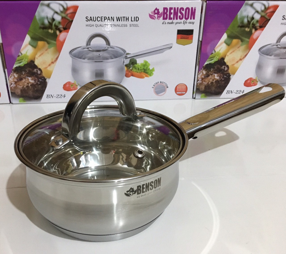 Ківш із кришкою,нержсталь 1л BN-224 (8) Одеса - фото 1