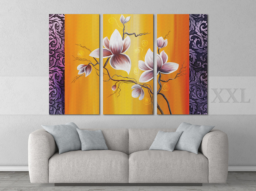 Модульна картина Квіти Абстракція Art-163_XXL Київ - фото 2