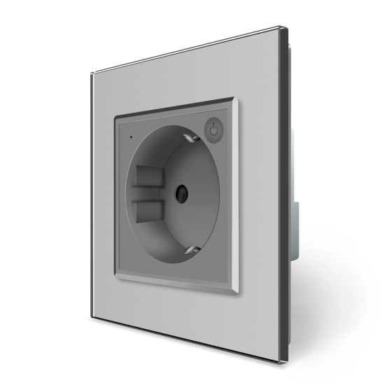 Комплект дистанційного керування водяною теплою підлогою LIVOLO сірий скло (VL-C7FCEZ-TC16AZ-2IP) Коломыя