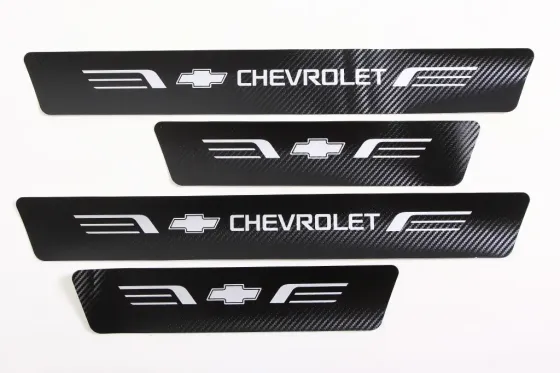 Наклейка на пороги Chevrole чорний карбон Автограф (4 шт.) Вінниця