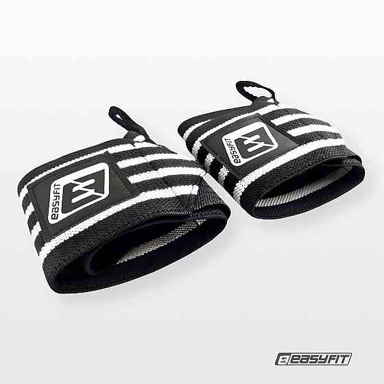 Кистьові бинти EasyFit 50х8 см фіксатор на зап'ястя (чорно-білі) Коломия