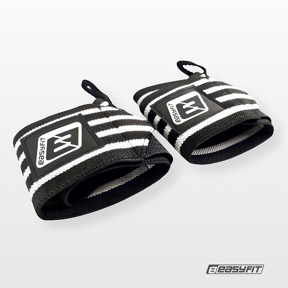 Кистьові бинти EasyFit 50х8 см фіксатор на зап'ястя (чорно-білі) Коломия - фото 3