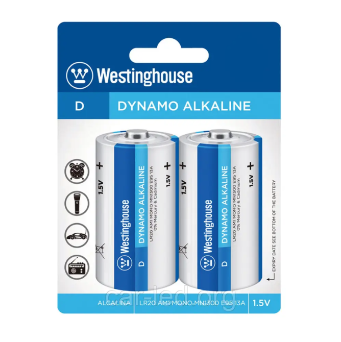 Батарейка бочка Westinghouse Dynamo Alkaline DLR20 1.5 V  2 шт Рівне - фото 1