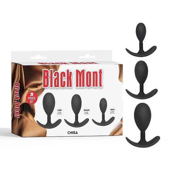 Набор анальных пробок Chisa Black Mont, черный Sex Aura Киев