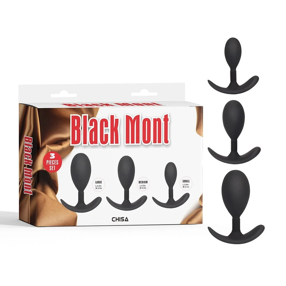 Набор анальных пробок Chisa Black Mont, черный Sex Aura Киев - изображение 1