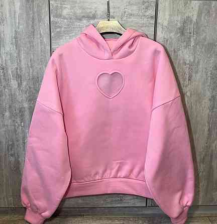 Женская с вырезом повседневная худые тринит на флисе Розовый Одесса