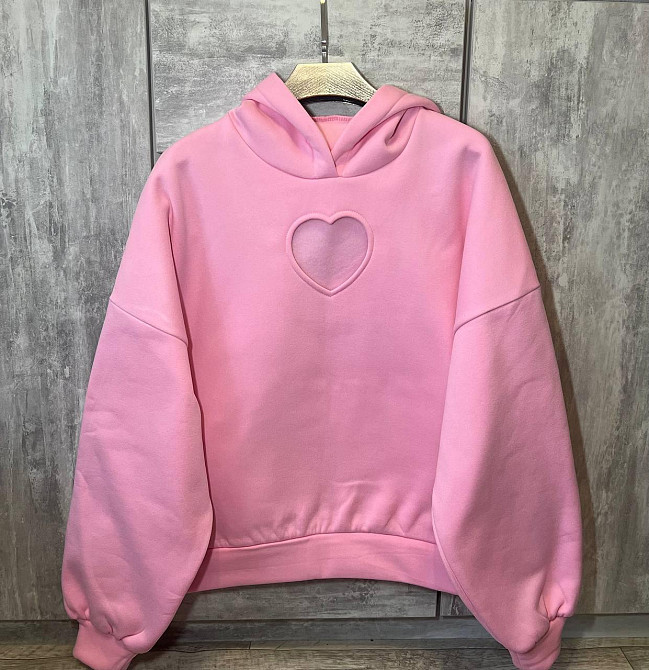 Женская с вырезом повседневная худые тринит на флисе Розовый Одесса - изображение 1