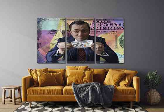 Модульная картина в гостиную / спальню   Долар з Леонардо     ART-272_3A 70х130 см Киев