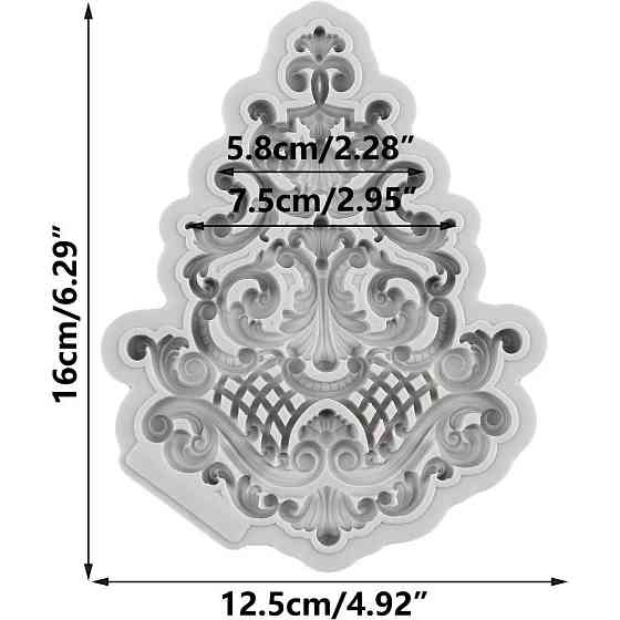 Молд силиконовый Абстракция 160 на 125 мм серый Киев