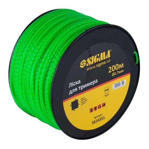 Ліска для тримера d2,7мм 200м зріз/кручений квадрат SIGMA Житомир - изображение 2