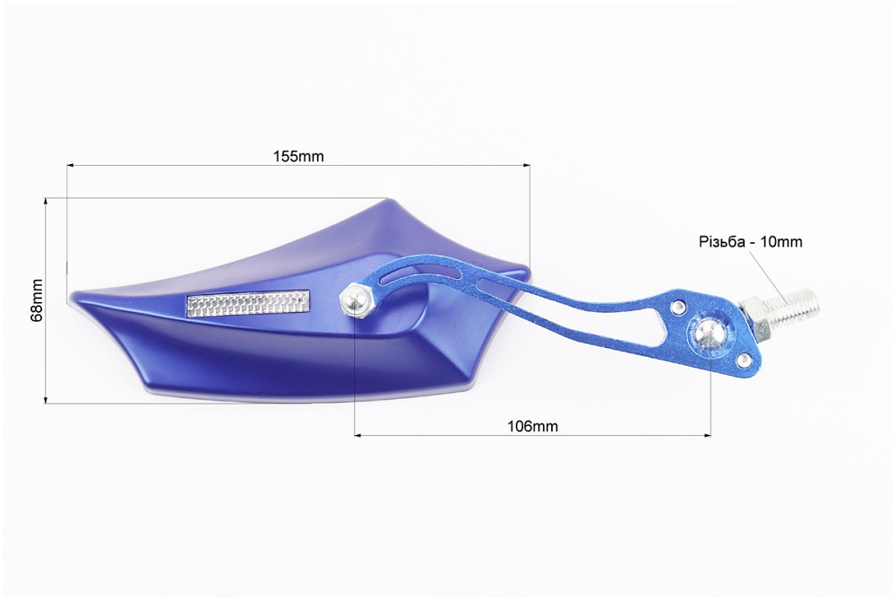 Дзеркала к-кт "ПРИЗМА" SPORT, синій, м8/10 (з регулюванням нахилу), тип 2 Київ - фото 2
