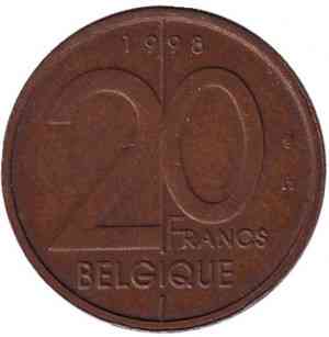 20 франков. 1998 год, Бельгия. (Belgique) Полтава