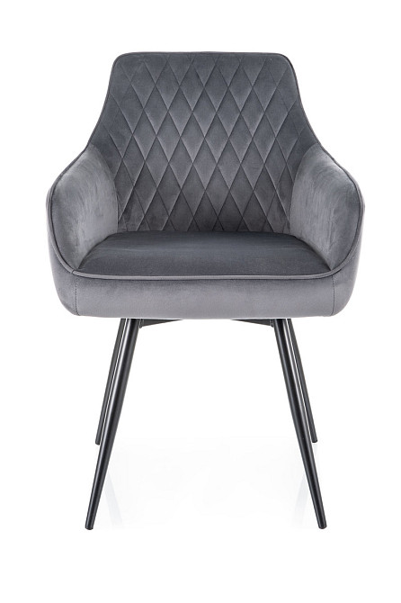 Стілець MARLO VELVET чорний каркас/сірий BL.14 Киев - изображение 4