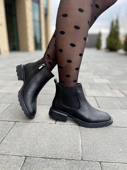 Masis Черевики жіночі MASIS чорні натуральна шкіра весна-осінь висота 10 см (Ч798) Коломия - фото 6