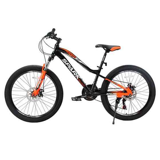 Велосипед SPARK HUNTER JR 24" (алюмінієва рама 12") чорний з жовтогарячим (Бескоштовхувальна доставка Новою Поштою) Харків