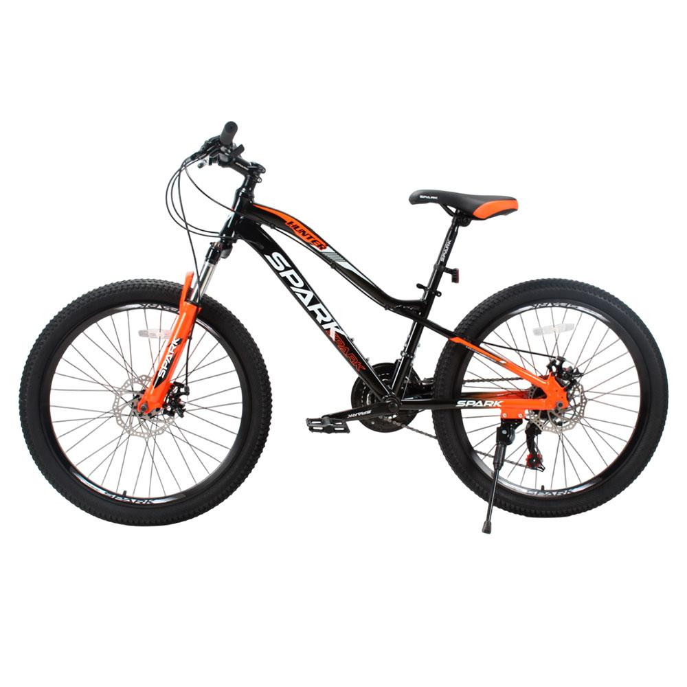 Велосипед SPARK HUNTER JR 24" (алюмінієва рама 12") чорний з жовтогарячим (Бескоштовхувальна доставка Новою Поштою) Харків - фото 2