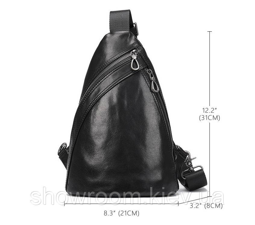 Чоловічі сумки на груди (слінг), бананка Leather Collection (9918) Київ - фото 2