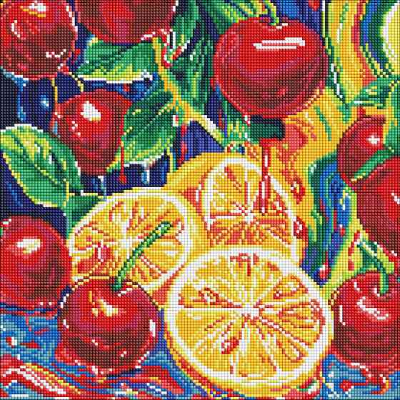 Алмазна мозаїка "Соковита насолода" AMO8252, 40х40 см Вінниця