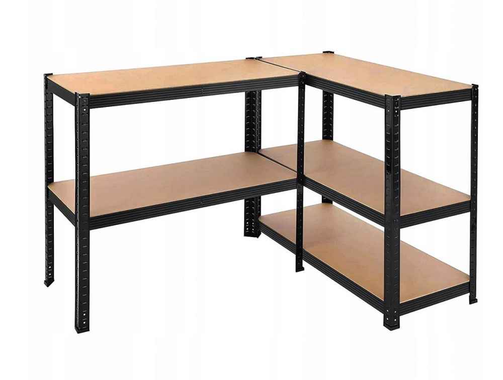 Стеллаж металлический 180x90x30 5 полок (черный) Киев - изображение 3
