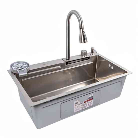 VALESO Мийка кухонна сатин Valeso Handmade "Водоспад" (ДЕКОР) 75х45B Киев