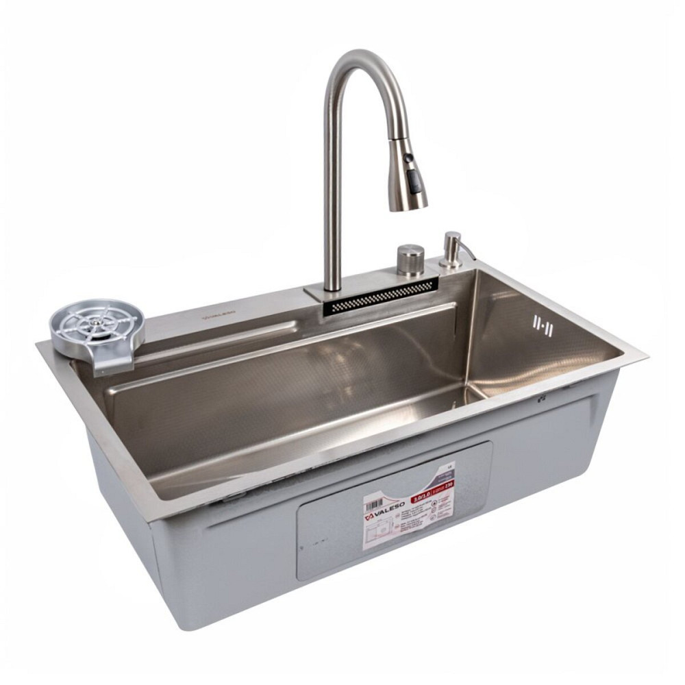 VALESO Мийка кухонна сатин Valeso Handmade "Водоспад" (ДЕКОР) 75х45B Киев - изображение 5