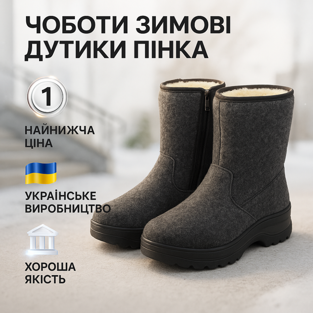Осенние резиновые сапоги 41р, Рабочая спецовая обувь, Резиновые стеганые сапоги, Меховые бурки WT-94 Львов - изображение 7