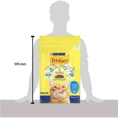 Сухой корм для кошек Purina Friskies Sterile с лососем и овощами 10 кг (7613033205064) Винница