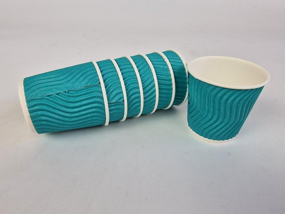 Бумажные одноразовые стаканы гофрированные 110мл 