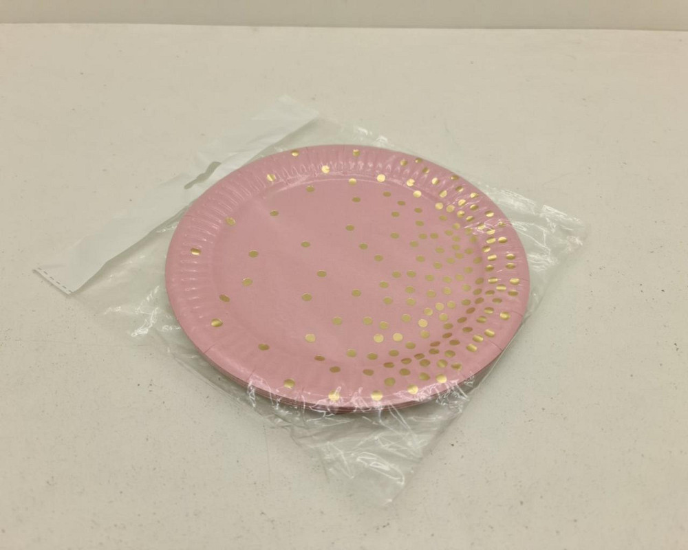 Тарілки паперові одноразові "Конфеті на рожевому" 18 см, 10 шт No43 (1 пачка) Харків - фото 3