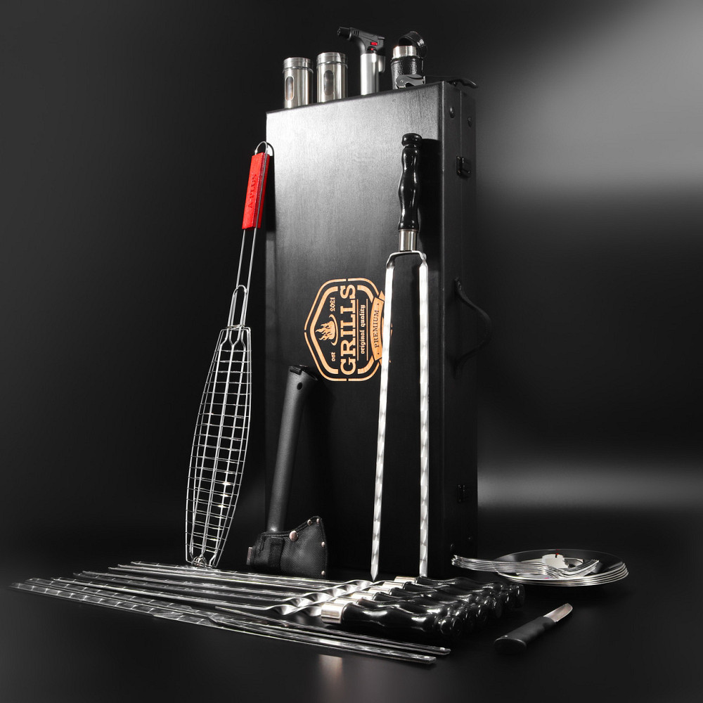 Шампура на подарунок шампури подарункові набори шампурів для шашлику шашличний набір чоловікам у коробці Тернопіль - фото 7