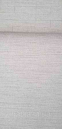 Шпалери вінілові на флізеліні Rasch Golden Hour метрові тонка смужка соломка під тканину білі із сірим Київ