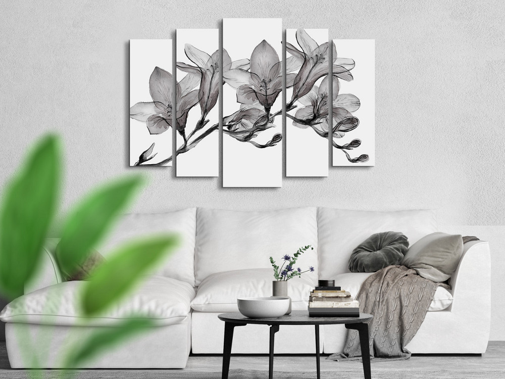 Модульна картина у вітальню / спальню Абстракція Квіти Art-431_5 ( 80х118см ) Перечин - фото 3