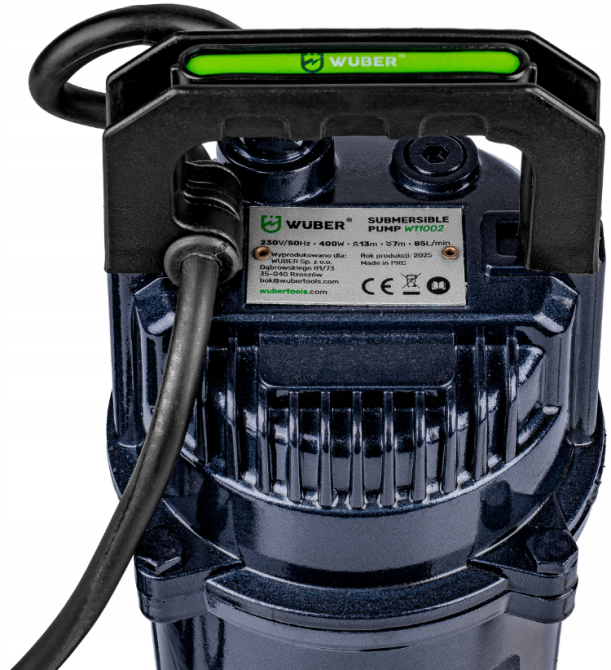 Дренажний насос для брудної та чистої води Wuber 400Вт 5100л/год W11002 (Польща) Київ - фото 6