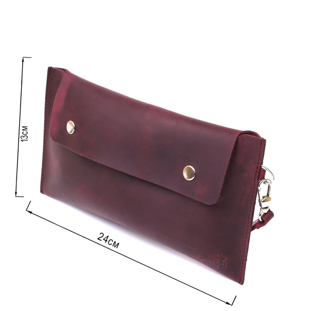 Винтажная женская тревел-косметичка Shvigel 16429 Бордовый Киев - изображение 3