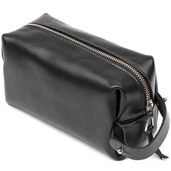 Кожаная мужская косметичка GRANDE PELLE 11415 Черный Киев