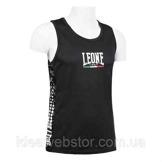 Майка боксерська Leone Boxe Black спортивна тренувальна чоловіча для боксу ММА фітнесу та спортзалу чорна XL Київ